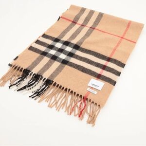 Burberry Beige and Black Plaid Scarf